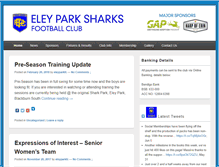 Tablet Screenshot of eleyparkfc.com